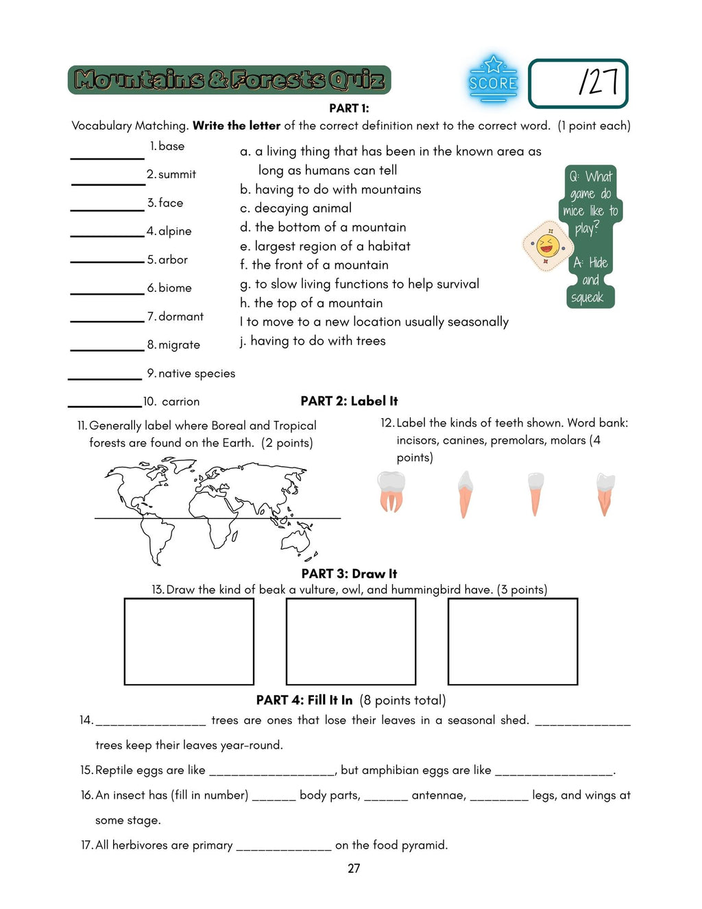 Zoology by Biome Student Notebook 5th–6th