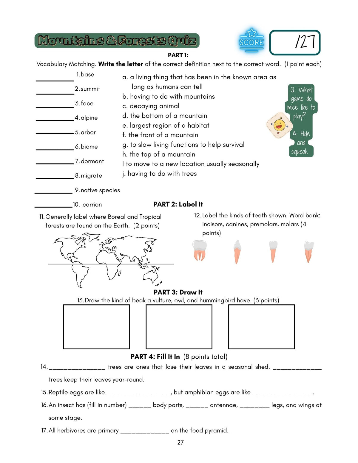 Zoology by Biome Student Notebook 5th–6th
