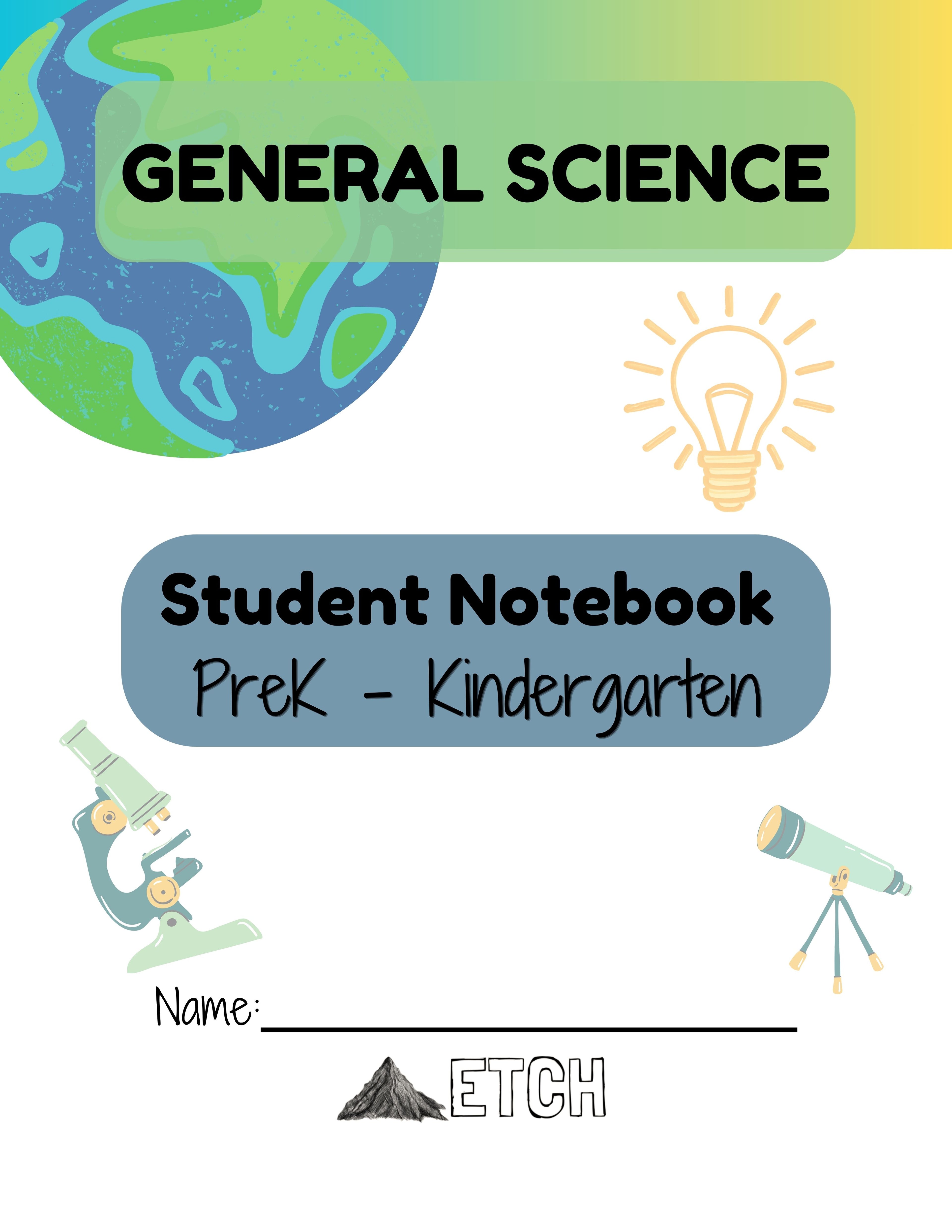 General Science Student Notebook PreK-K