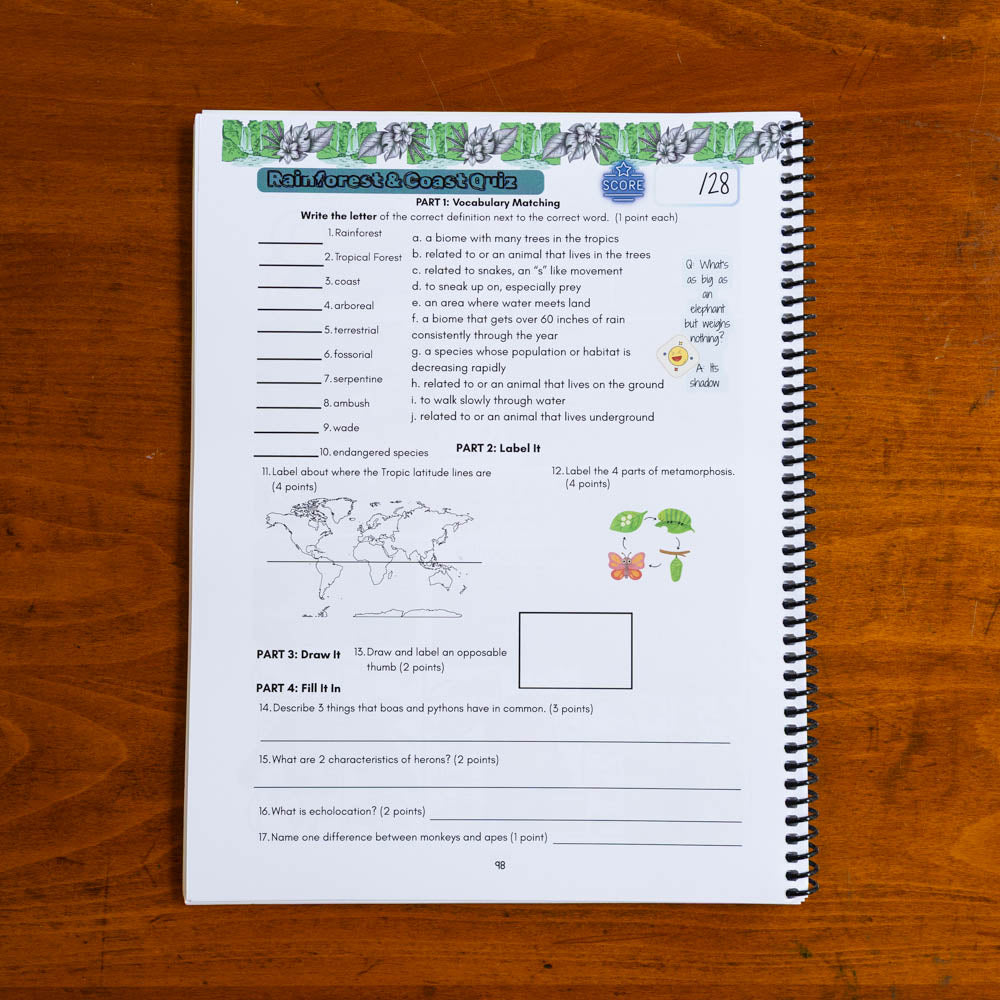 Zoology by Biome Student Notebook 5th–6th