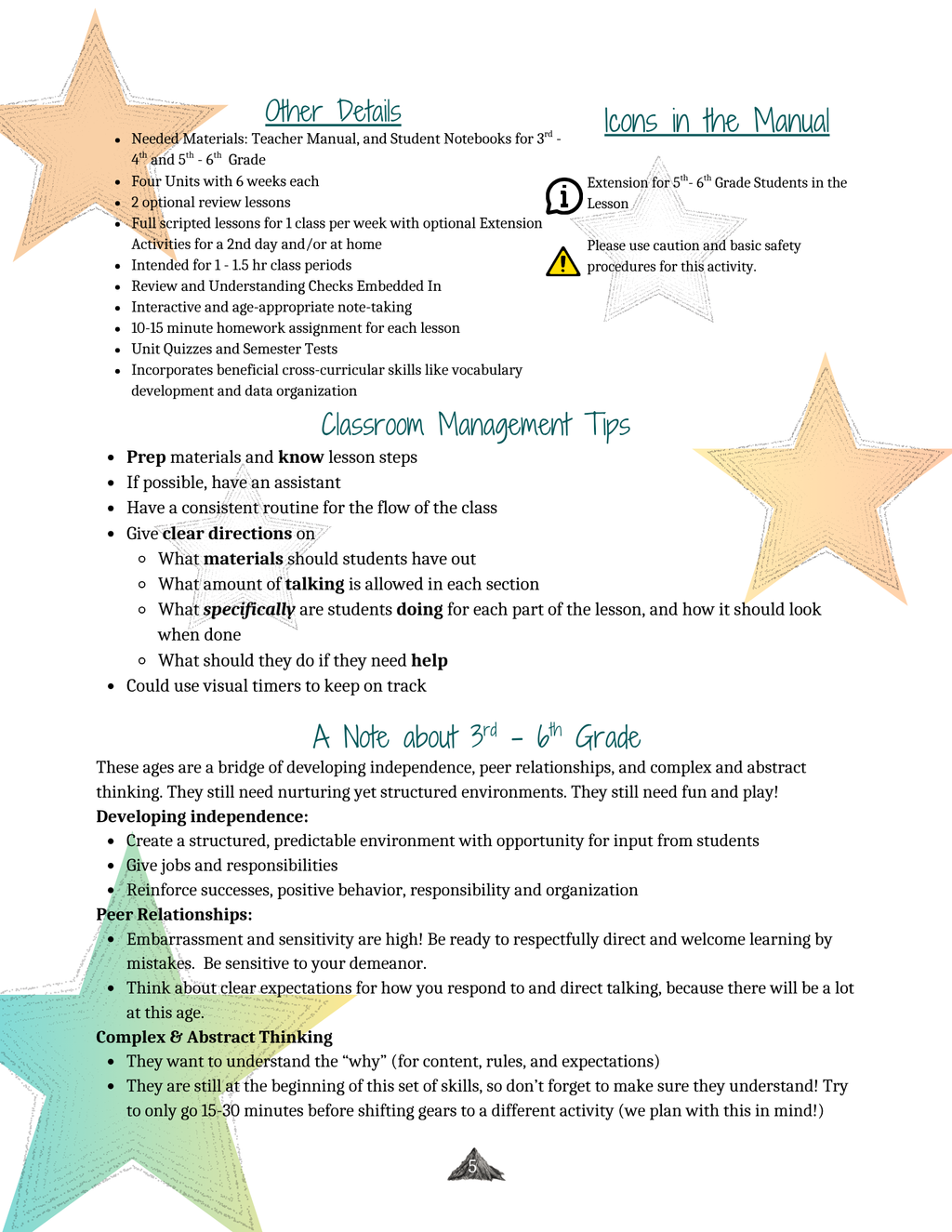 General Science Teacher Manual 3rd-6th